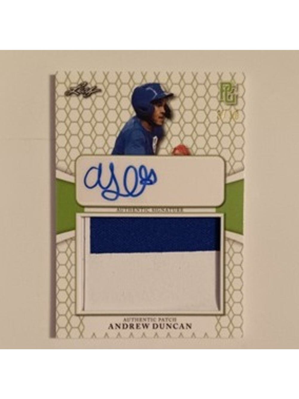 Andrew Duncan  3/10 Authentic Signature Auth Patch Leaf PA-AD1